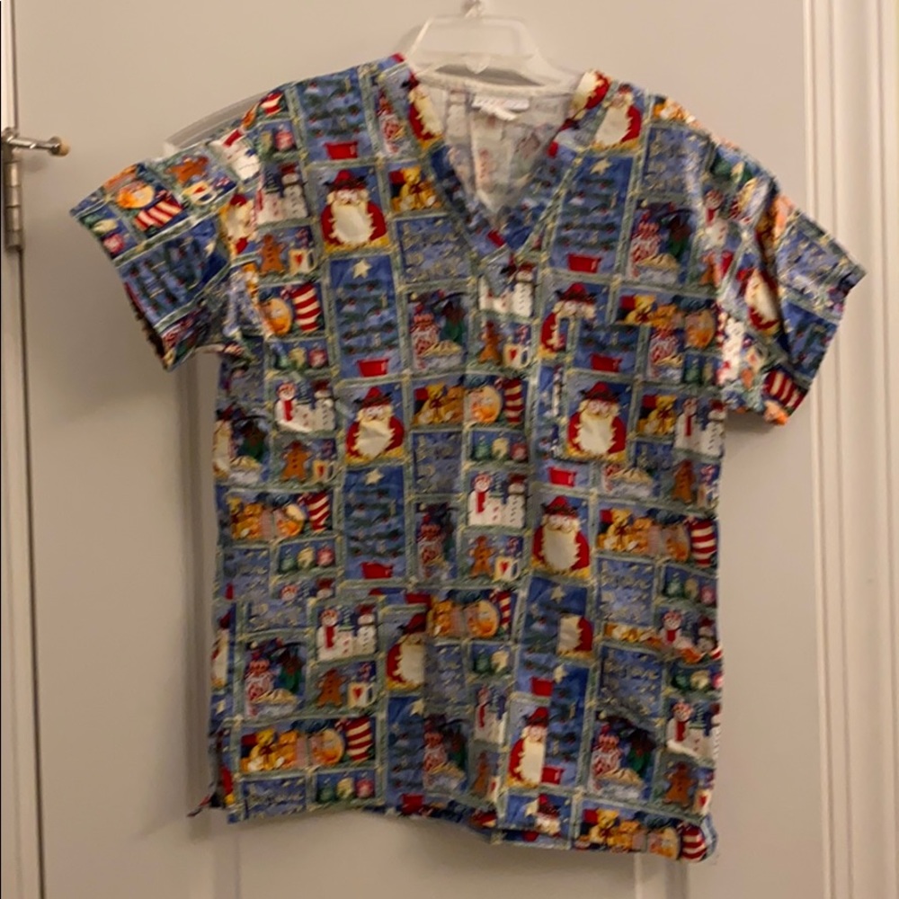 Christmas Scrub Top